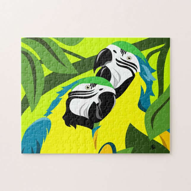 Rompecabezas del arte del loro (Horizontal)