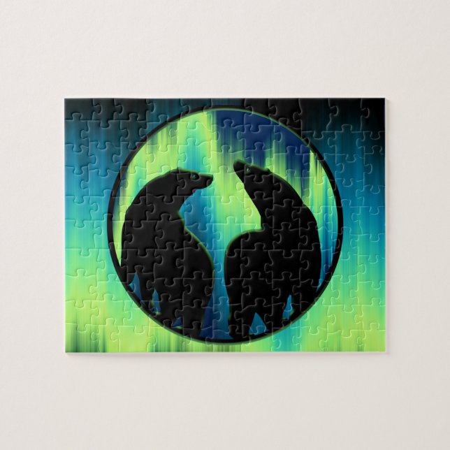 Rompecabezas del arte del oso Juegos de oso Aurora (Horizontal)