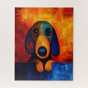 Rompecabezas del arte del retrato de perro