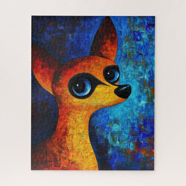 Rompecabezas del arte del retrato de perro (Vertical)