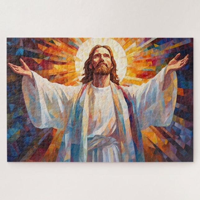 Rompecabezas del arte del vidrio contenido por Jes (Horizontal)