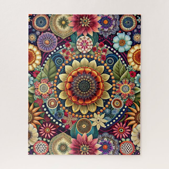Rompecabezas del arte hippie (Vertical)