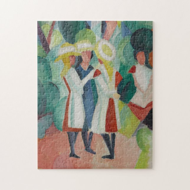 Rompecabezas del arte "Tres Chicas" (Vertical)