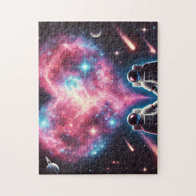Rompecabezas del astronauta del amor cósmico (Vertical)