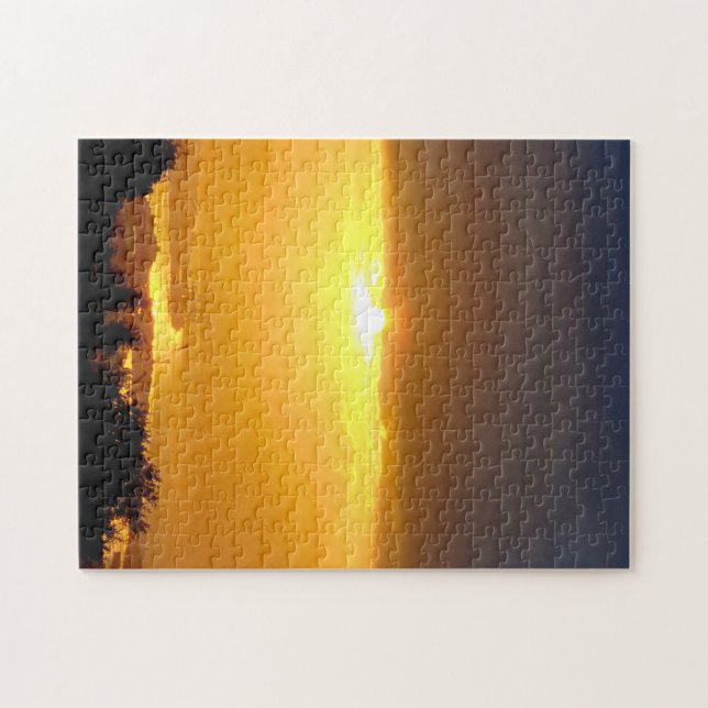 rompecabezas del atardecer de Port Glasgow (Horizontal)