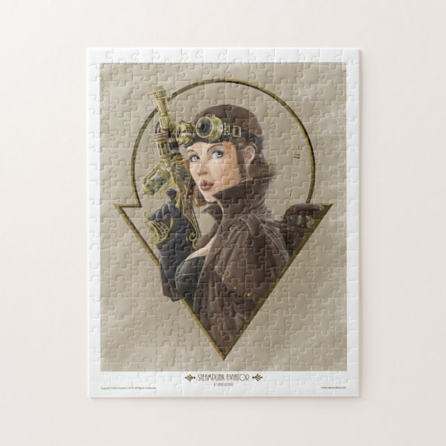 Rompecabezas del aviador de Steampunk (Vertical)