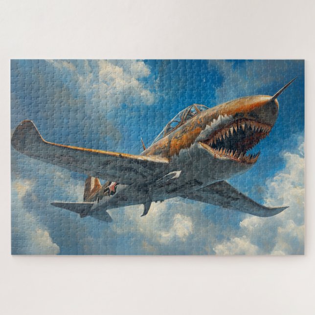 Rompecabezas del avión de tiburón (Horizontal)
