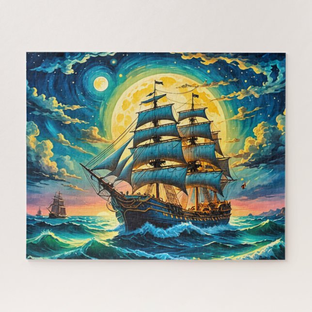 Rompecabezas del barco de vela (Horizontal)