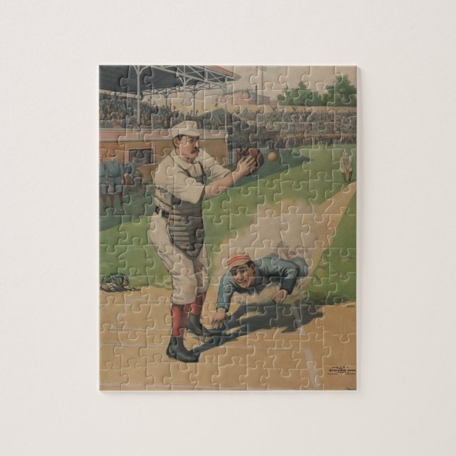 Rompecabezas del béisbol del vintage (Vertical)