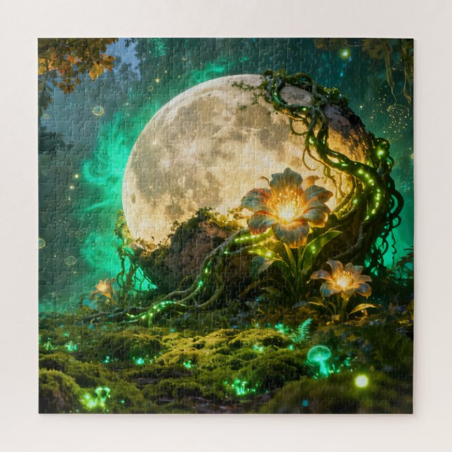 Rompecabezas del Bosque de la Luna de Fantasía (Vertical)