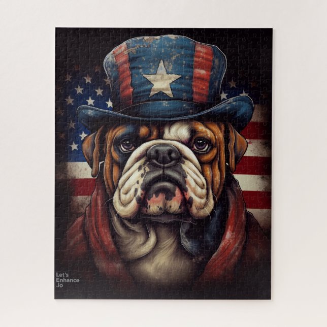 Rompecabezas del Bulldog americano (Vertical)