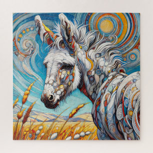 Rompecabezas del burro blanco 600 Piece