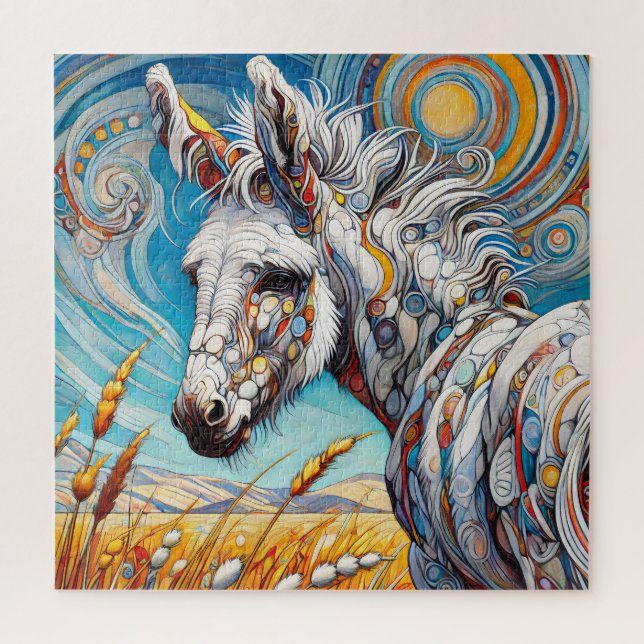 Rompecabezas del burro blanco 600 Piece (Vertical)