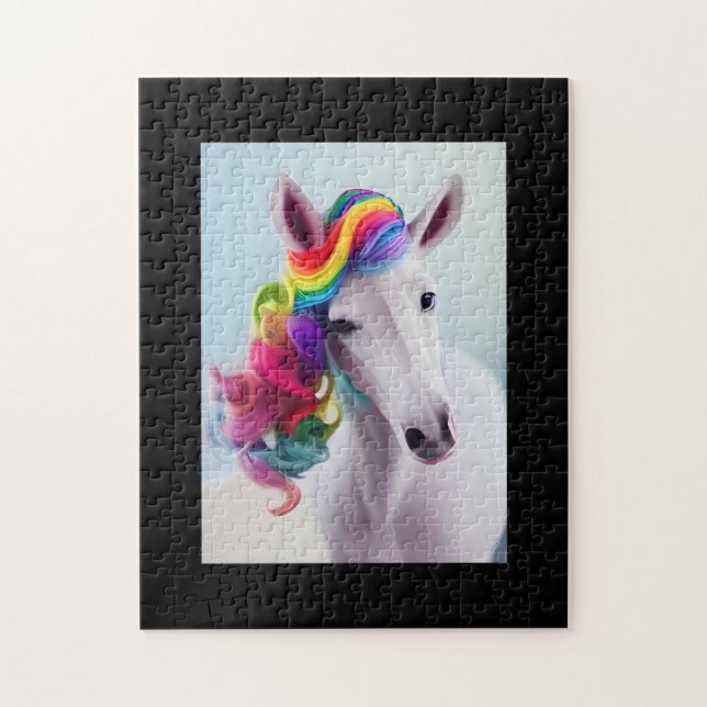 Rompecabezas del Caballo Arcoiris Jigsaw (Vertical)