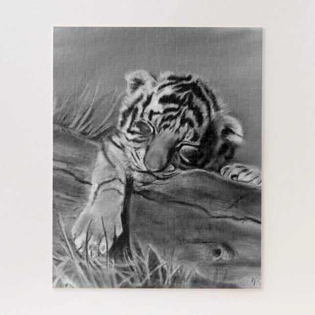 Rompecabezas del cachorro de tigre (Vertical)