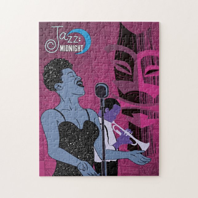 Rompecabezas del cantante de discoteca Jazz Midnig (Vertical)