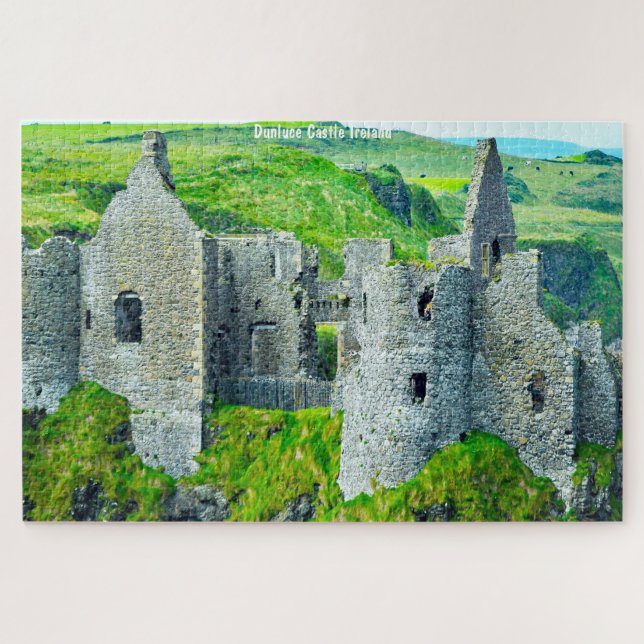 Rompecabezas del Castillo de Dunluce Antrim Irland (Horizontal)