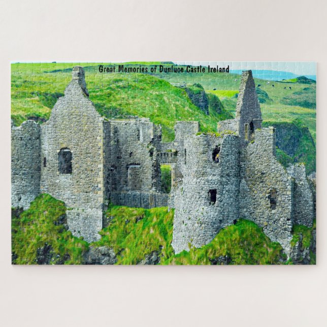 Rompecabezas del Castillo de Dunluce Antrim Irland (Horizontal)