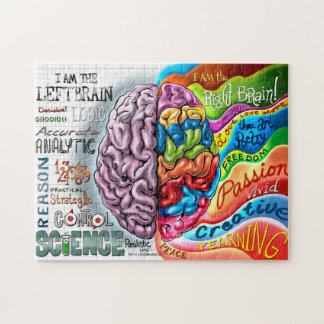Rompecabezas del cerebro izquierdo del cerebro