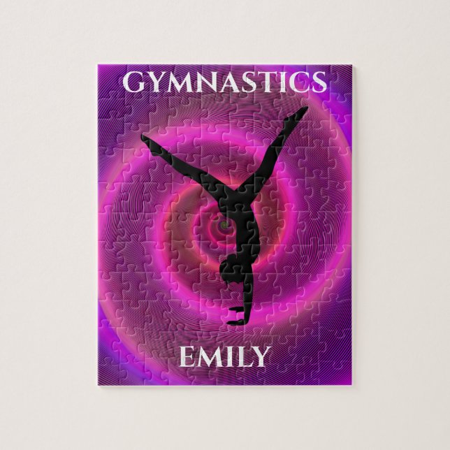 Rompecabezas del chica de Gimnasia con el nombre d (Vertical)