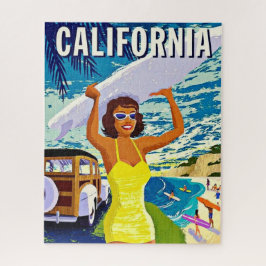 Rompecabezas del Chica retro de California