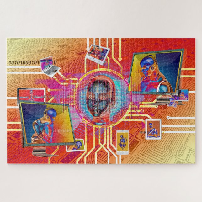 rompecabezas del ciborg robot (Horizontal)