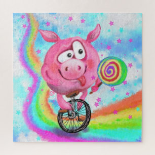 Rompecabezas del ciclismo jigsaw feliz circo Acrob