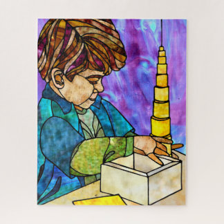 Rompecabezas del cilindro amarillo knobiliario de 