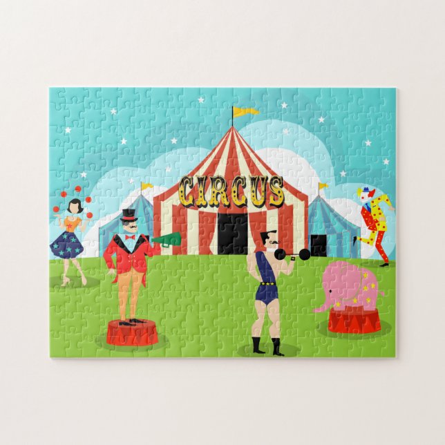 Rompecabezas del circo del vintage (Horizontal)