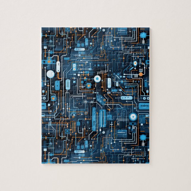Rompecabezas del circuito electrónico (Vertical)