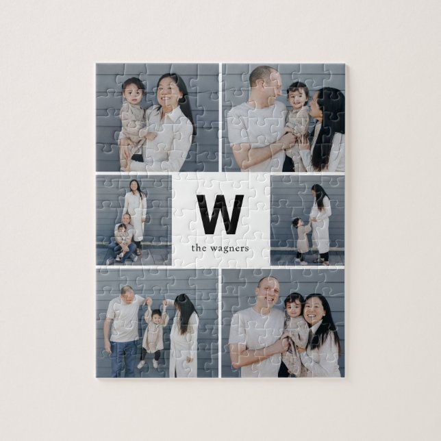 Rompecabezas del Collage de fotos de color editabl (Vertical)