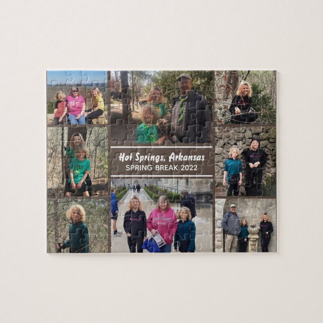 Rompecabezas del Collage de fotos de viaje familia (Horizontal)