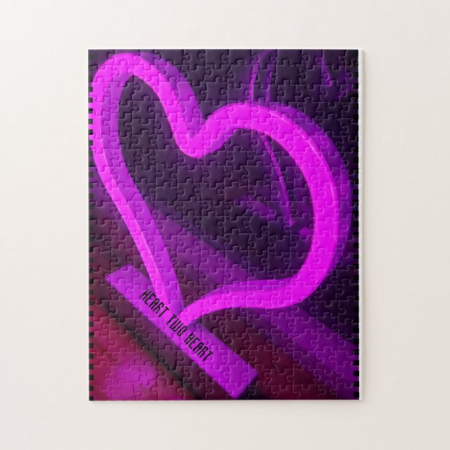Rompecabezas del corazón de dos corazones (Vertical)