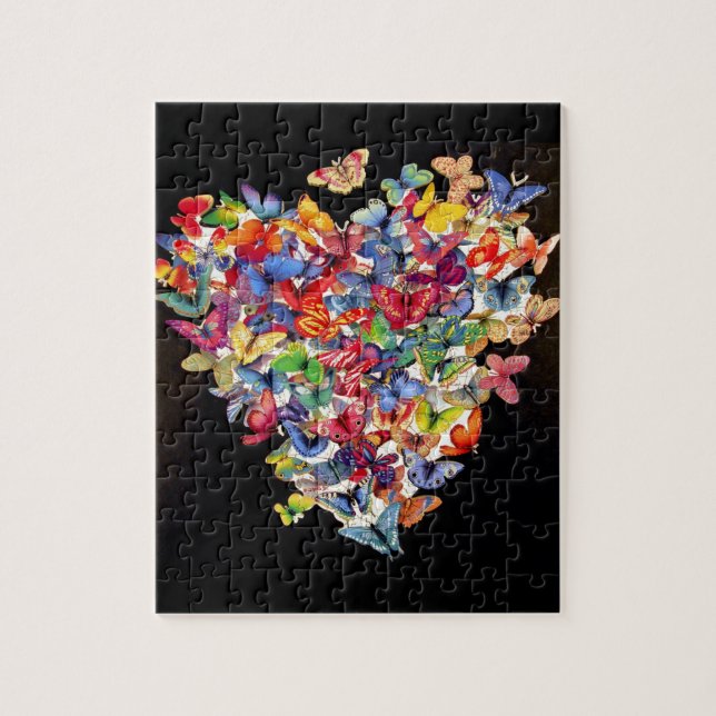 Rompecabezas del corazón de la mariposa (Vertical)