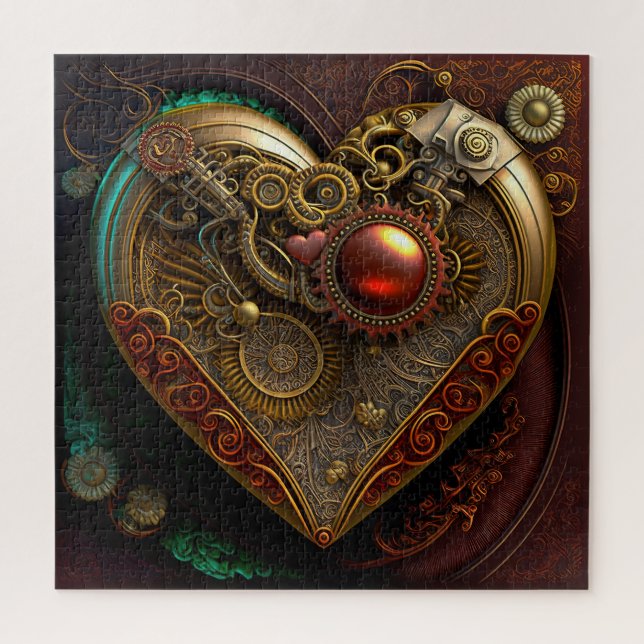 Rompecabezas del corazón de Steampunk (Vertical)