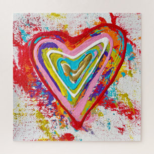 Rompecabezas del corazón rojo 20 x 20
