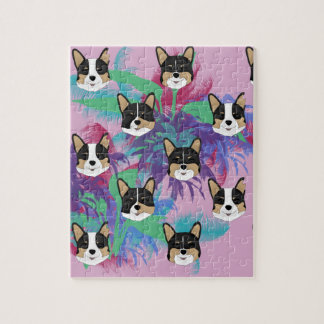 Rompecabezas del Corgi Tropical