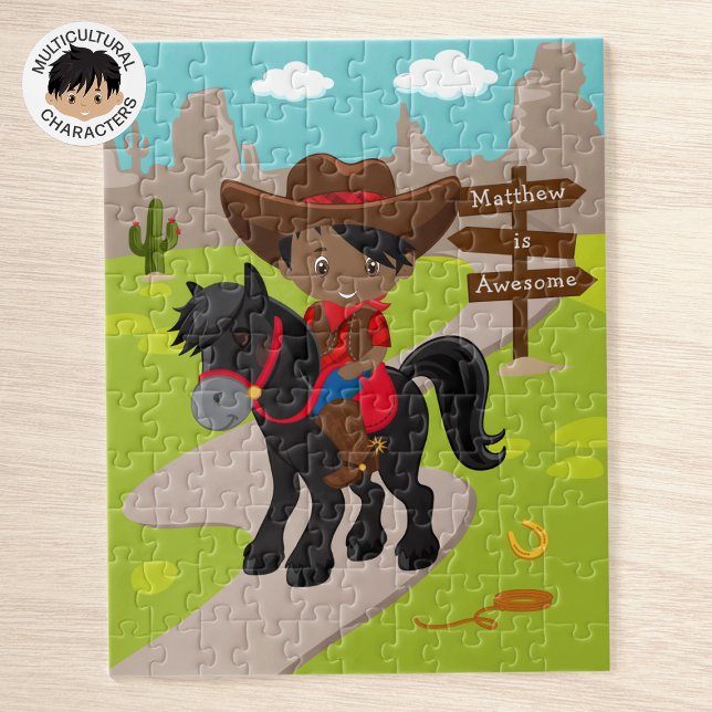 Rompecabezas del Cowboy Negro personalizado (Subido por el creador)
