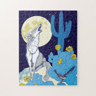 Rompecabezas del Coyote de 11x14 para los ciegos c