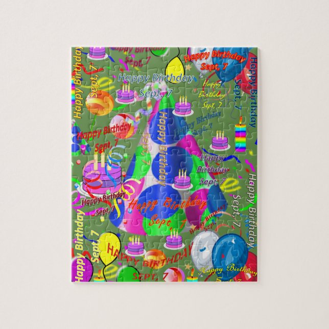 Rompecabezas del cumpleaños del 7 de septiembre (Vertical)