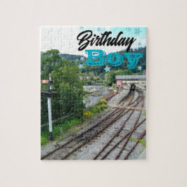 Rompecabezas del cumpleaños del ferrocarril de Lla