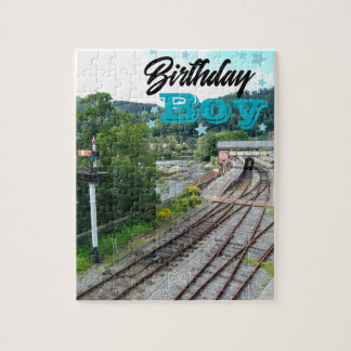Rompecabezas del cumpleaños del ferrocarril de Lla