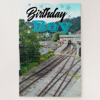 Rompecabezas del cumpleaños del ferrocarril de Lla