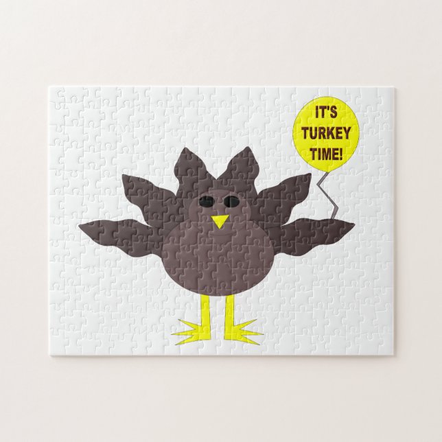 Rompecabezas del Día de Acción de Gracias en Turqu (Horizontal)