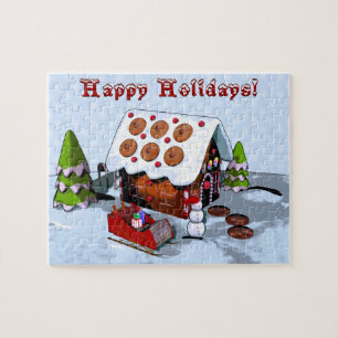 Rompecabezas del día de fiesta de la casa de pan