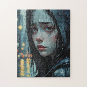 Rompecabezas del Día de la Lluvia del Chica Anime