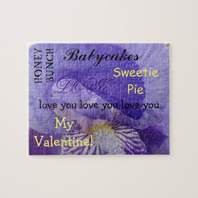 Rompecabezas del Día de San Valentín Cariño Te amo (Horizontal)