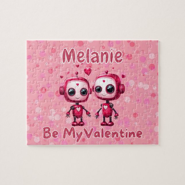 Rompecabezas del Día de San Valentín Robot (Horizontal)