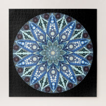 Rompecabezas del diamante azul Mandala