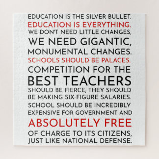 Rompecabezas del discurso educativo de Sam Seaborn